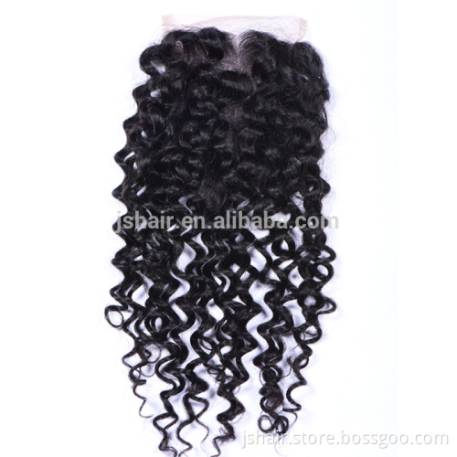 no tangle curly 100% remy human hair clip in full lace closure